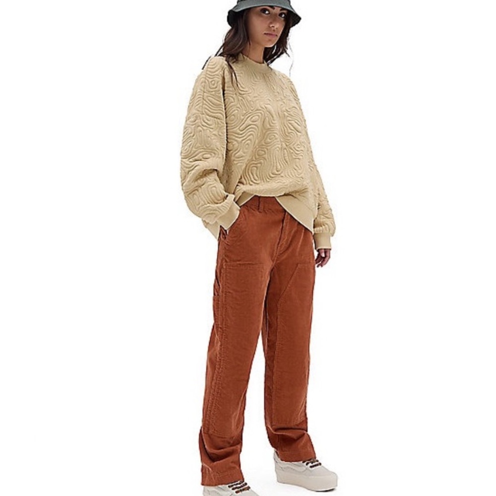 VANS Skate Maze Crew Sweatshirt Sweater Mojave Desert Beige Oversized New Small - Picture 2 of 8